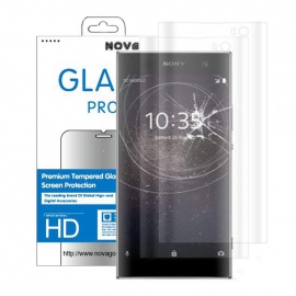 Novago Compatible avec Sony XA2- Pack de 2 Films Protection écran en Verre trempé incurvé 3D protège la totalité de lécran  