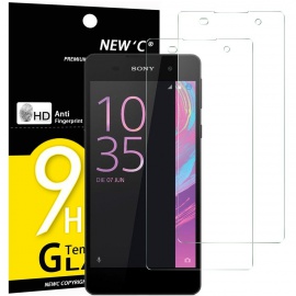 NEWC Verre Trempé pour Sony Xperia E5,[Pack de 2] Film Protection écran - Anti Rayures - sans Bulles dair -Ultra Résistant 