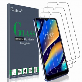 Ferilinso Verre Trempé pour Wiko View 3 Lite, [3 Pièces] Protection écran Glass Screen Protector Vitre Tempered avec Garantie