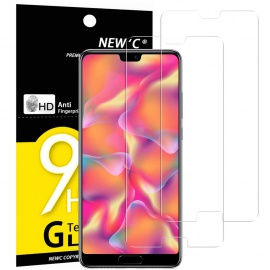 NEWC Verre Trempé pour Huawei P20,[Pack de 2] Film Protection écran - Anti Rayures - sans Bulles dair -Ultra Résistant  0,3