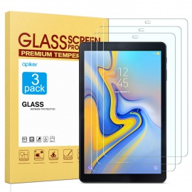 apiker Lot de 3 Compatible pour Verre Trempé Samsung Galaxy Tab A 10.5 2018, Film Protection décran Samsung Galaxy Tab A 10.