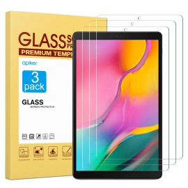 apiker Lot de 3 Verre Trempé Compatible pour Samsung Galaxy Tab A 10.1 2019  T515/T510 , Durabilité Exceptionnelle, Protectio