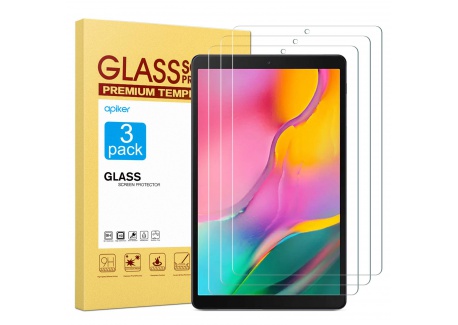 apiker Lot de 3 Verre Trempé Compatible pour Samsung Galaxy Tab A 10.1 2019  T515/T510 , Durabilité Exceptionnelle, Protectio