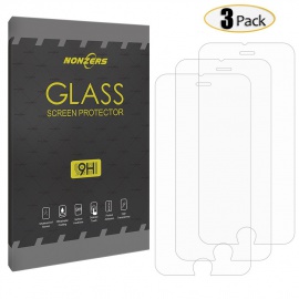 NONZERS Protecteur dÉcran pour iPhone 6Plus / 6S Plus, 3PCS Films de Protections en Verre Trempé Transparent, 3D Tactile Com