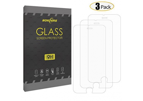 NONZERS Protecteur dÉcran pour iPhone 6Plus / 6S Plus, 3PCS Films de Protections en Verre Trempé Transparent, 3D Tactile Com