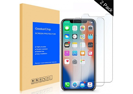 GeekerChip Verre trempé pour iPhone X/10/XS Protecteur décran[3 pièces], Protection écran Vitre Film Protection pour iPhone 