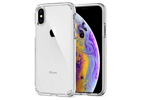 Spigen Coque iPhone X, Coque iPhone XS [Ultra Hybrid] Transparente, Protection Coin AIR Cushion, Bumper Renforcé en Silicone,