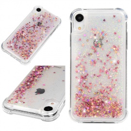 Coque iphone XR 6.1 Pouces, LaVibe Étui Gel Silicone TPU Quick Sand Glitter Transparant Protecteur Housse Anti-Rayures Pare-C
