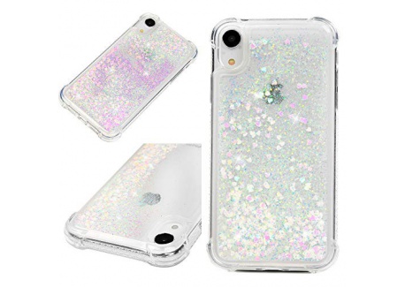 Coque iphone XR 6.1 Pouces, LaVibe Étui Gel Silicone TPU Quick Sand Glitter Transparant Protecteur Housse Anti-Rayures Pare-C