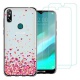 Coque DOOGEE Y8,Tigre Blanc Souple Silicone TPU Housse Étui de Protection pour DOOGEE Y8  6,1"  avec Deux Verre trempé écran 