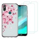 Coque DOOGEE Y8,Tigre Blanc Souple Silicone TPU Housse Étui de Protection pour DOOGEE Y8  6,1"  avec Deux Verre trempé écran 