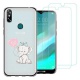 Coque DOOGEE Y8,Tigre Blanc Souple Silicone TPU Housse Étui de Protection pour DOOGEE Y8  6,1"  avec Deux Verre trempé écran 