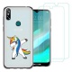 Coque DOOGEE Y8,Tigre Blanc Souple Silicone TPU Housse Étui de Protection pour DOOGEE Y8  6,1"  avec Deux Verre trempé écran 