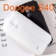 LJSM Coque pour Doogee S40 + Verre trempé écran Film Protecteur - Semi-Transparent Souple Silicone Étui Protection Housse TPU