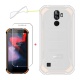 LJSM Coque pour Doogee S40 + Verre trempé écran Film Protecteur - Semi-Transparent Souple Silicone Étui Protection Housse TPU