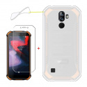 Coque Doogee S40 + Verre trempé écran Film Protecteur - Semi-Transparent Souple Silicone Étui Protection Housse TPU