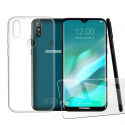 Coque Doogee Y8 Transparent Souple Silicone Étui Protection Housse TPU Case Cover + [2 pièces] Verre trempé écran F