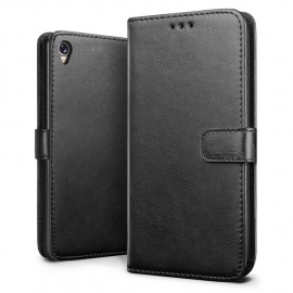 SLEO Coque ASUS Zenfone Live ZB501KL, Etui Portefeuille Flip PU Cuir Rétro Unique Style Ultra Slim Antichoc Magnétique avec S