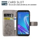 LAGUI Compatible pour Coque ASUS ZenFone Live  L1  ZA550KL, Portefeuille Étui Motif en Relief, Gris