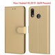 Tenphone Etui Coque pour Huawei Y6 2019, Protection Etui Housse en Cuir Portefeuille Livre,[Emplacements Cartes],[Fonction Su