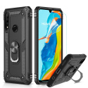 Coque Huawei P30 Lite avec Anneau Support, Double Couche Renforcée Défense Bumper TPU Silicone