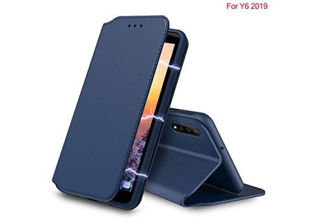 AURSTOR Aurstore Coque Huawei Y6 2019 Coque Y6 2019 Pochette Housse Etui [Porte Carte Credit Ticket Metro], [Fonction Stand V