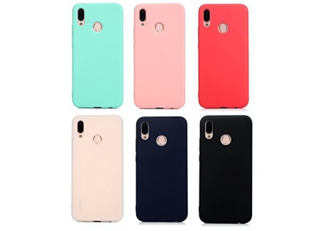 6x Coques, Huawei P20 Lite, tui TPU Silicone Souple Coque Conception Exquise Couleur Unie Cover Gel Doux Soft Case Housse Ant