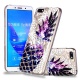 Artfeel Ultra Mince Souple Clair Coque pour Huawei Y5 2018,Étui en Relief Ananas Coloré Géométrique Motif, Flexible TPU Silic