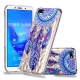 Artfeel Ultra Mince Souple Clair Coque pour Huawei Y5 2018,Étui en Relief Ananas Coloré Géométrique Motif, Flexible TPU Silic