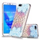 Artfeel Ultra Mince Souple Clair Coque pour Huawei Y5 2018,Étui en Relief Ananas Coloré Géométrique Motif, Flexible TPU Silic