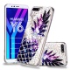 Artfeel Ultra Mince Souple Clair Coque pour Huawei Y5 2018,Étui en Relief Ananas Coloré Géométrique Motif, Flexible TPU Silic