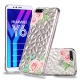 Artfeel Ultra Mince Souple Clair Coque pour Huawei Y5 2018,Étui en Relief Ananas Coloré Géométrique Motif, Flexible TPU Silic