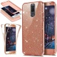 Coque Huawei Mate 10 Lite Etui,ikasus Intégral 360 Degres avant + arrière Full Body Protection Bling Brillant Glitter Transpa