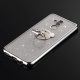 Compatible avec Huawei Mate 20 Lite Coque Silicone Luxe Paillette Brillante Bling Glitter Coque + Ours Bague Support TPU Ultr