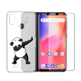 LJSM Coque pour Ulefone S10 Pro Semi-Transparent Souple Silicone Étui Protection Housse TPU Case Cover + Verre trempé écran F