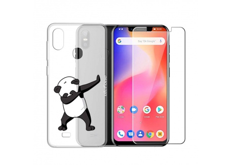 LJSM Coque pour Ulefone S10 Pro Semi-Transparent Souple Silicone Étui Protection Housse TPU Case Cover + Verre trempé écran F