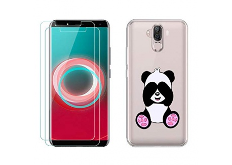 QFSM Skin Coque pour Ulefone Power 3 / Ulefone Power 3S  6.0"  TPU Étui Silicone Transparent Housse Protection + 2 Pcs Gratui