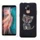 HHUAN Coque pour Ulefone P6000 Plus Noir Cover Souple Silicone TPU Ne me Touche Pas Housse Etui Bumper Case + HD Verre trempé