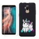 HHUAN Coque pour Ulefone P6000 Plus Noir Cover Souple Silicone TPU Ne me Touche Pas Housse Etui Bumper Case + HD Verre trempé