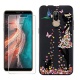 HHUAN Coque pour Ulefone P6000 Plus Noir Cover Souple Silicone TPU Ne me Touche Pas Housse Etui Bumper Case + HD Verre trempé