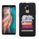 HHUAN Coque pour Ulefone P6000 Plus Noir Cover Souple Silicone TPU Ne me Touche Pas Housse Etui Bumper Case + HD Verre trempé