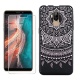 HHUAN Coque pour Ulefone P6000 Plus Noir Cover Souple Silicone TPU Ne me Touche Pas Housse Etui Bumper Case + HD Verre trempé