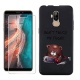 HHUAN Coque pour Ulefone P6000 Plus Noir Cover Souple Silicone TPU Ne me Touche Pas Housse Etui Bumper Case + HD Verre trempé