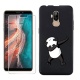 HHUAN Coque pour Ulefone P6000 Plus Noir Cover Souple Silicone TPU Ne me Touche Pas Housse Etui Bumper Case + HD Verre trempé