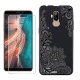 HHUAN Coque pour Ulefone P6000 Plus Noir Cover Souple Silicone TPU Ne me Touche Pas Housse Etui Bumper Case + HD Verre trempé