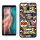 HHUAN Coque pour Ulefone P6000 Plus Noir Cover Souple Silicone TPU Ne me Touche Pas Housse Etui Bumper Case + HD Verre trempé