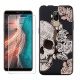 HHUAN Coque pour Ulefone P6000 Plus Noir Cover Souple Silicone TPU Ne me Touche Pas Housse Etui Bumper Case + HD Verre trempé