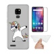 HYMY Coque pour Ulefone Note 7P  6.1"  + 1 x Film Protection décran en Verre Trempé - Blanc Laiteux TPU Doux Silicone Etui B