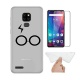 HYMY Coque pour Ulefone Note 7P  6.1"  + 1 x Film Protection décran en Verre Trempé - Blanc Laiteux TPU Doux Silicone Etui B