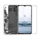 PZEMIN Cover pour Ulefone Note 7 Coque Anti-Rupture Silicone Bumpe Transparent Gel TPU Souple Housse Etui Protection Case + F
